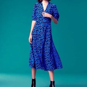 Diane Von Furstenberg Cinch Dress Whitman Cobalt